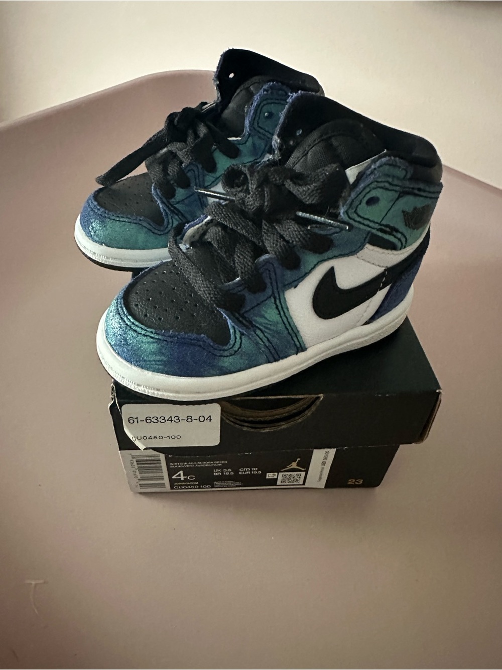Nike Kids Black, Blue & Teal High-Top Sneakers